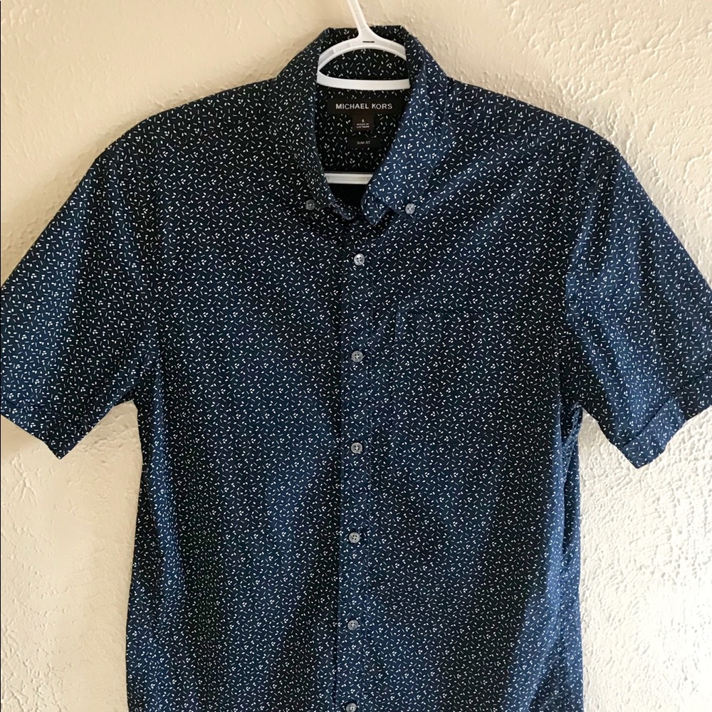 Michael Kors Short Sleeve Button Down